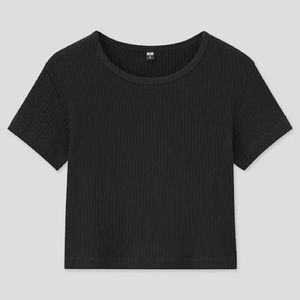 Uniqlo Black Cropped Top